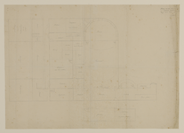 216618 Plattegrond van het ontwerp voor de inrichting van de Mariakerk te Utrecht tot concertzaal; met een aanbouw; met ...